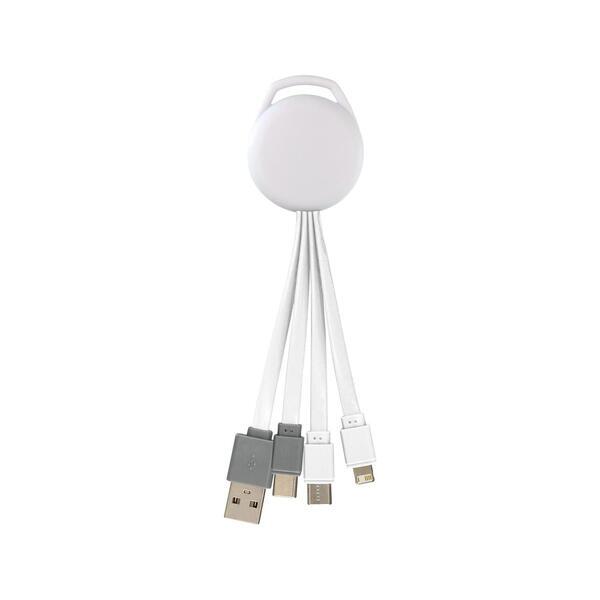 Vivid Dual Input 3-in-1 Full Color Charging Cable