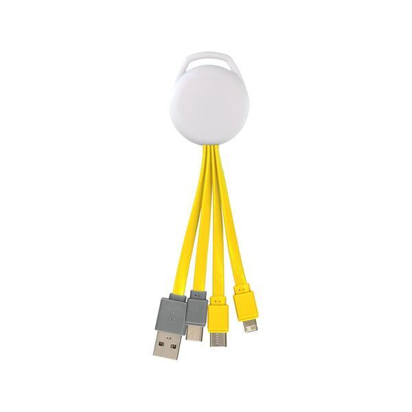 Vivid Dual Input 3-in-1 Full Color Charging Cable