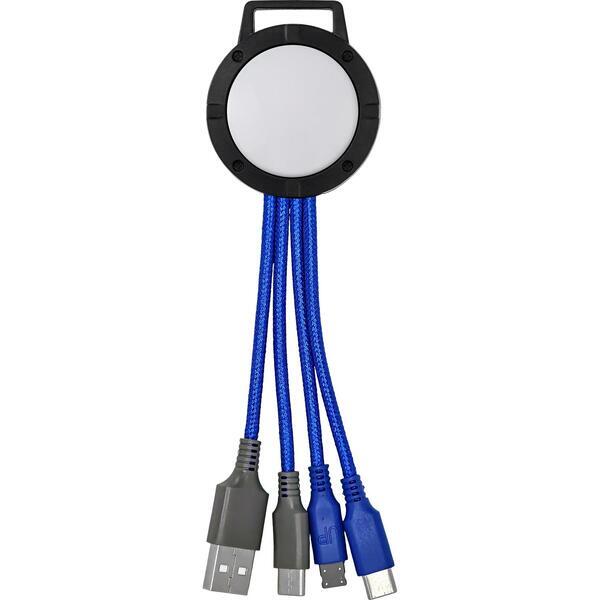 Vivid Dual Input 3-in-1 Colorful Charging Cable