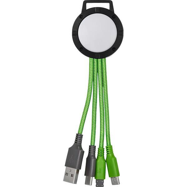 Vivid Dual Input 3-in-1 Colorful Charging Cable