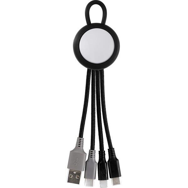 Vivid Loop Dual Input 3-in-1 Colorful Charging Cable