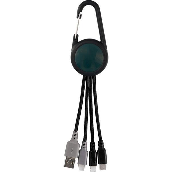Colorful Dual Input 3-in-1 Carabiner Charging Cable