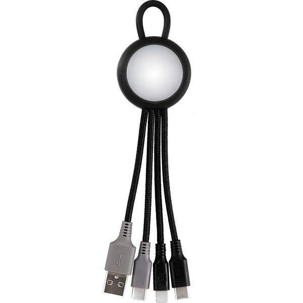 Clearview Light Up Loop Dual Input 3-in-1 Charging Cable