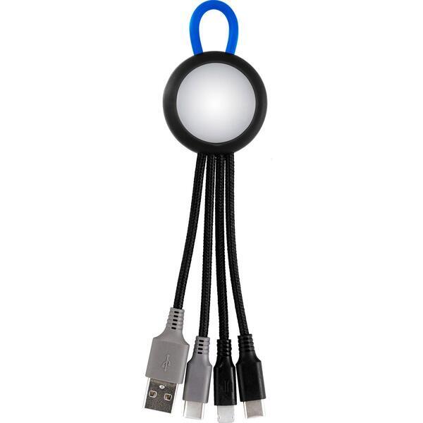 Clearview Light Up Loop Dual Input 3-in-1 Charging Cable