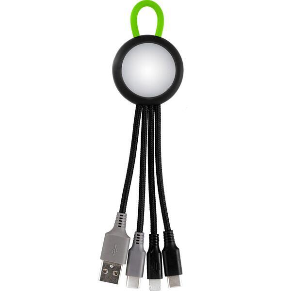 Clearview Light Up Loop Dual Input 3-in-1 Charging Cable
