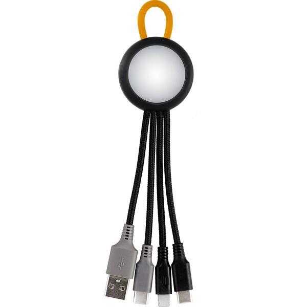 Clearview Light Up Loop Dual Input 3-in-1 Charging Cable