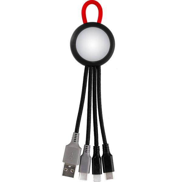 Clearview Light Up Loop Dual Input 3-in-1 Charging Cable