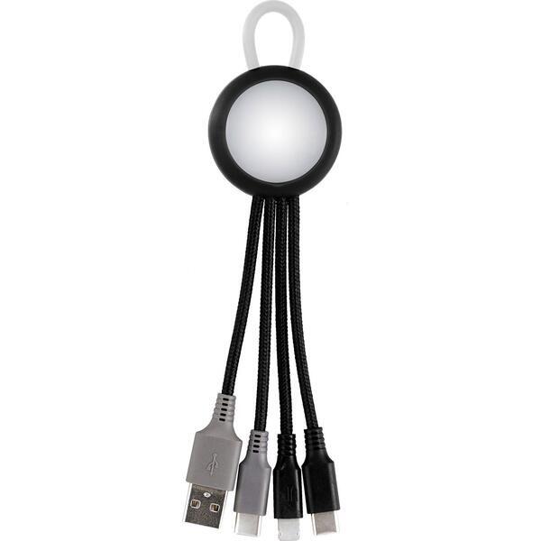 Clearview Light Up Loop Dual Input 3-in-1 Charging Cable