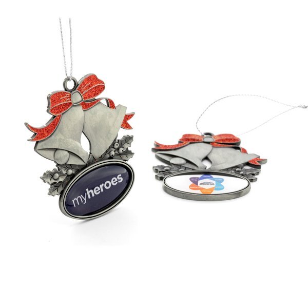 Glitter Bells Die Cast Holiday Ornament