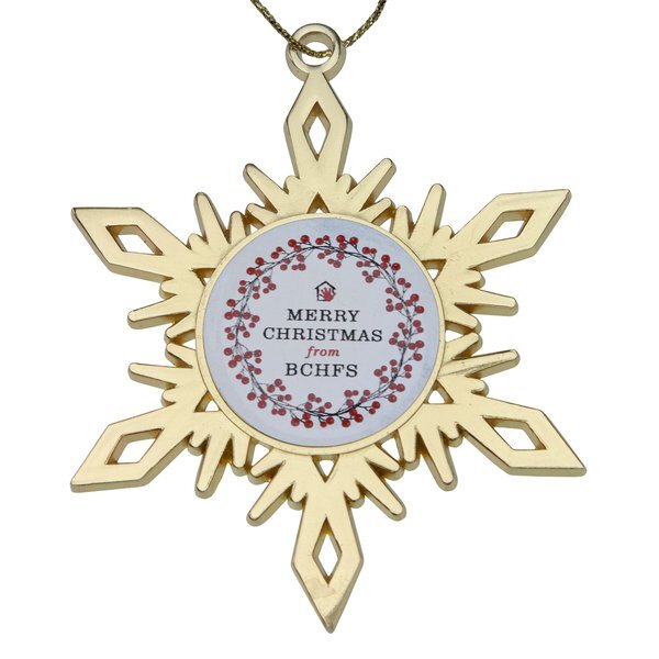 Gold Snowflake Die Cast Holiday Ornament