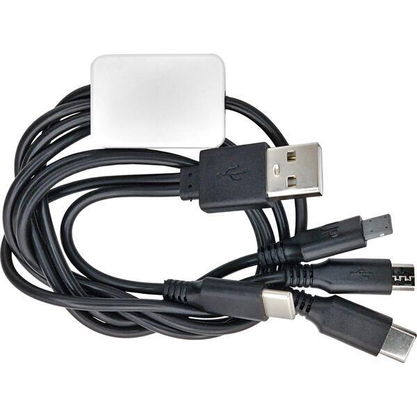 Dual Input 3' Snap Colorful Cable