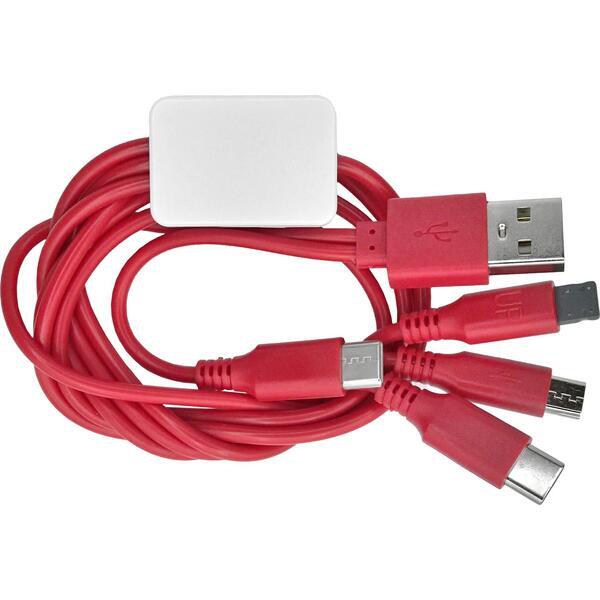 Dual Input 3' Snap Colorful Cable