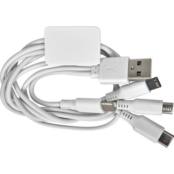 Dual Input 3' Snap Colorful Cable