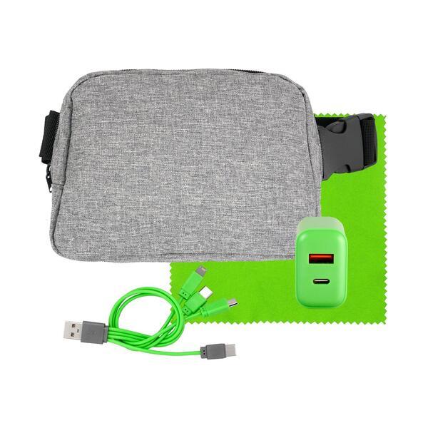 Fast Charger Recycled Fanny Pack Tech Set