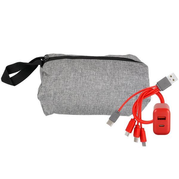 Recycled Travel Pouch Fast Charging Set