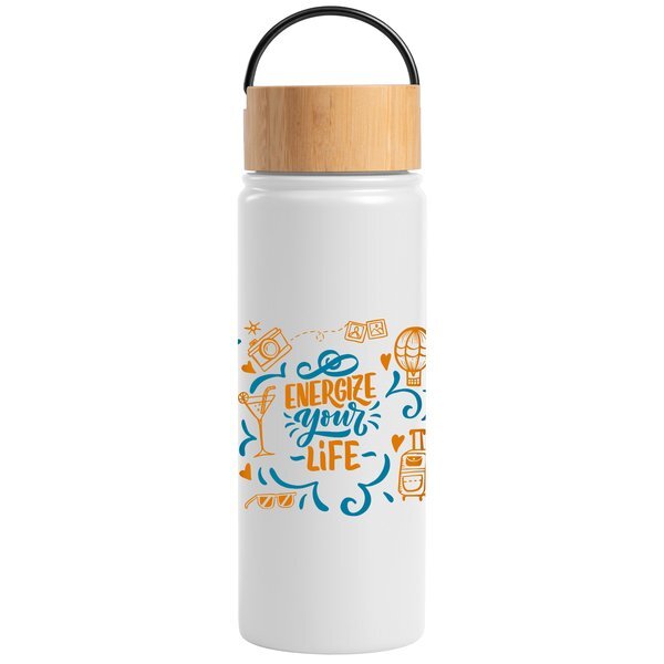 Reborn Double Wall Stainless Steel Bottle, Full Color, 18oz.