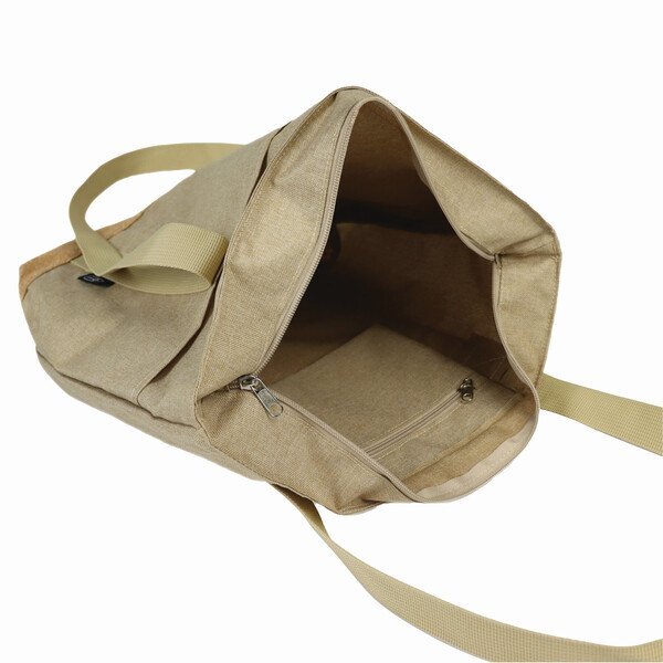 Sustainable Cork & rPET Tote w/ Zipper