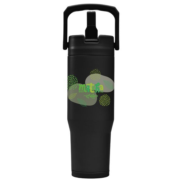 Polar Duo Double-Wall Recycled Stainless Steel Tumbler with Storage Base,  Full Color, 32oz.