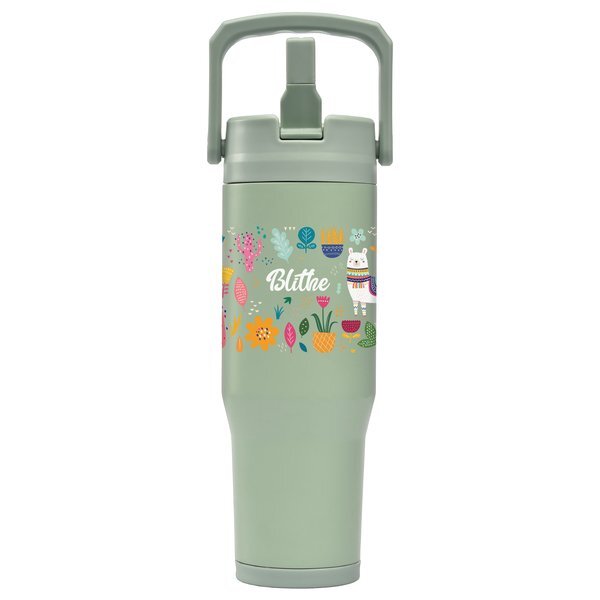 Polar Duo Double-Wall Recycled Stainless Steel Tumbler with Storage Base,  Full Color, 32oz.