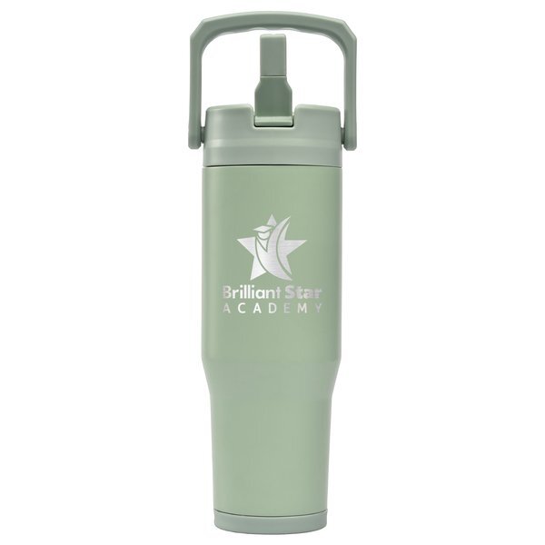 Polar Duo Double-Wall Recycled Stainless Steel Tumbler with Storage Base, Laser Engraved, 32oz.