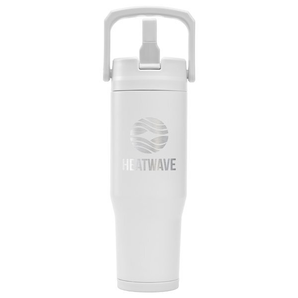 Polar Duo Double-Wall Recycled Stainless Steel Tumbler with Storage Base, Laser Engraved, 32oz.