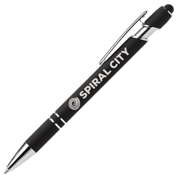 Ellipse Softy Recycled Aluminum Pen w/ Stylus + Anti-Fraud Ink, Laser