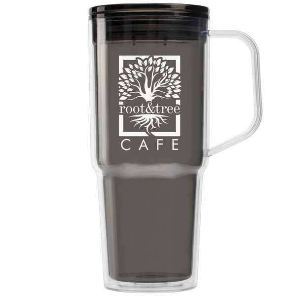 Polar Crystal Recycled Double Wall Tumbler with Straw, 32oz.
