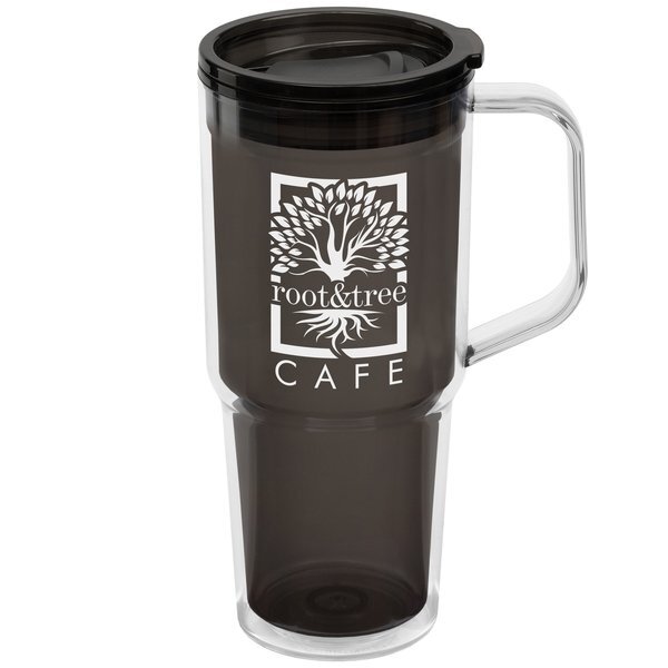 Polar Crystal Recycled Double Wall Tumbler with Straw, 32oz.