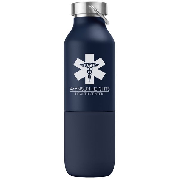 Freya Duo 2-in-1 Double Wall Recycled Stainless Steel Bottle, 20oz.