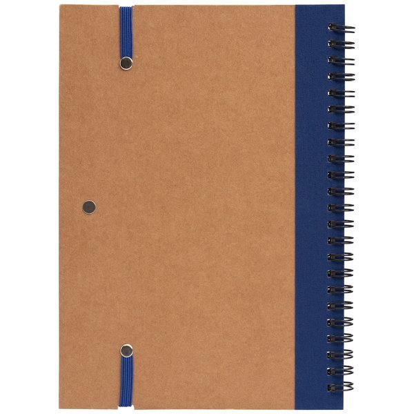 Kraft Hard Cover Spiral Notebook with Pen, 5.28" x 8.27"