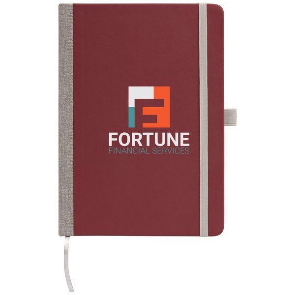 Steinbeck Recycled Two Tone Hard Cover Notebook, Full Color