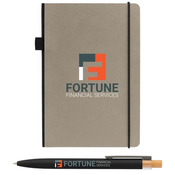 Recycled Kraft Paper Cover Journal & Pen Set, 5.9" x 8.3"