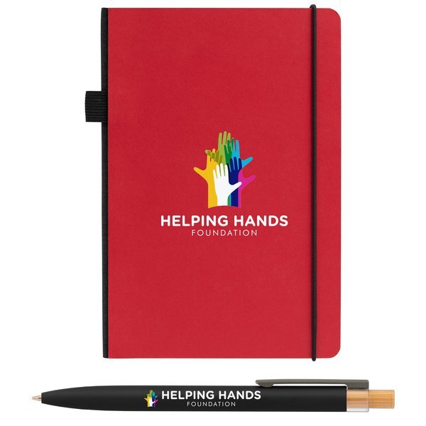 Recycled Kraft Paper Cover Journal & Pen Set, 5.9" x 8.3"