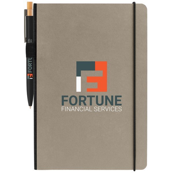 Recycled Kraft Paper Cover Journal & Pen Set, 5.9" x 8.3"