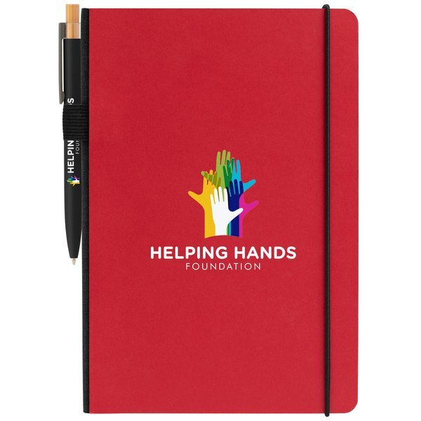 Recycled Kraft Paper Cover Journal & Pen Set, 5.9" x 8.3"