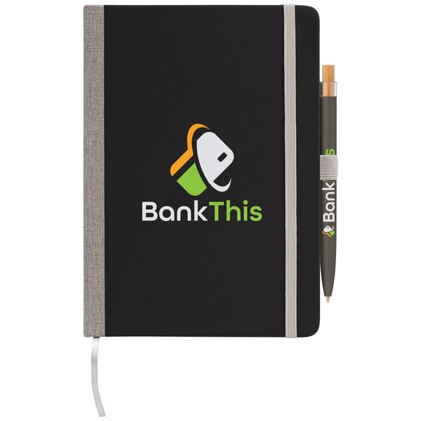 Steinbeck Recycled Hard Cover Journal & Pen Set, 5.9" x 8.3"