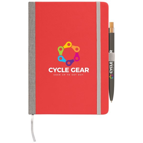 Steinbeck Recycled Hard Cover Journal & Pen Set, 5.9" x 8.3"