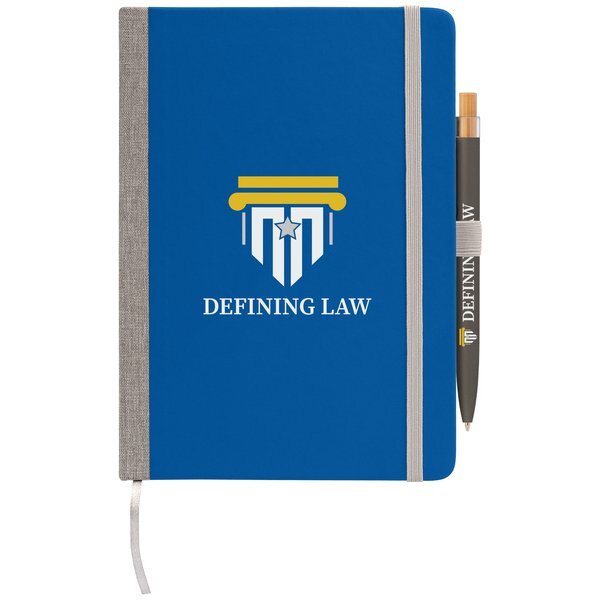 Steinbeck Recycled Hard Cover Journal & Pen Set, 5.9" x 8.3"