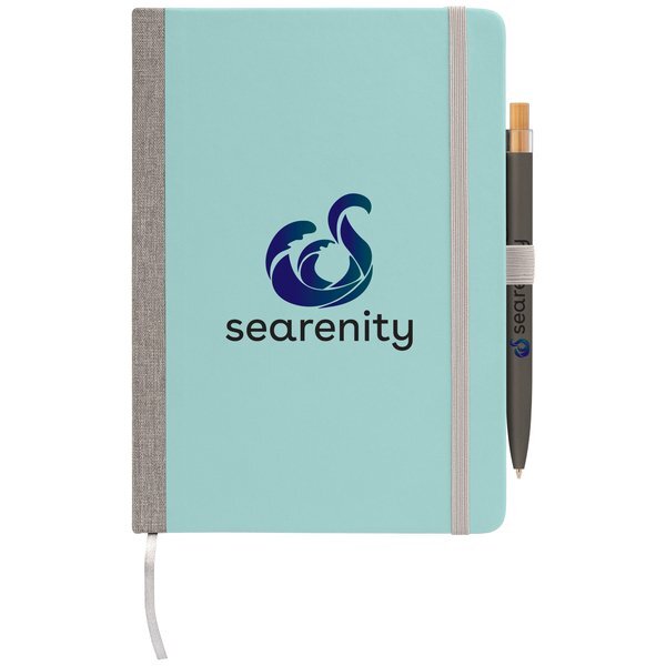 Steinbeck Recycled Hard Cover Journal & Pen Set, 5.9" x 8.3"