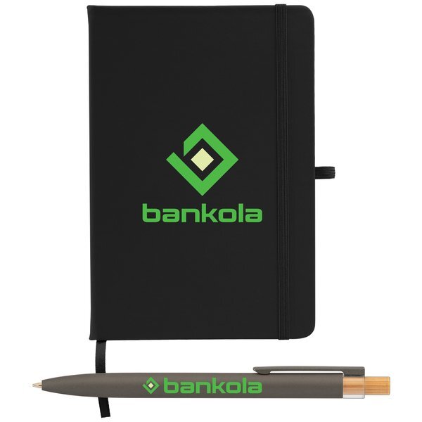 Wilde Recycled Hard Cover Journal & Pen Set, 5.5" x 8.3"