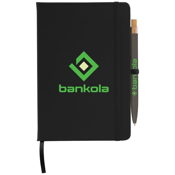 Wilde Recycled Hard Cover Journal & Pen Set, 5.5" x 8.3"