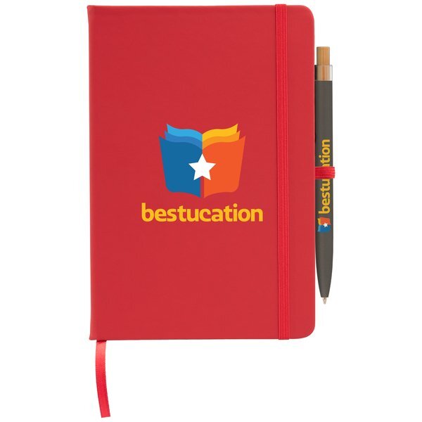 Wilde Recycled Hard Cover Journal & Pen Set, 5.5" x 8.3"