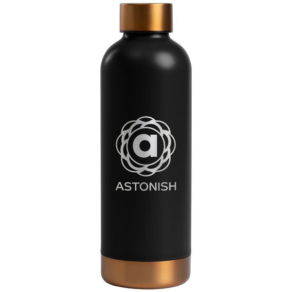 Astrid Double Wall Stainless Steel Bottle, Laser Engraved, 18oz.