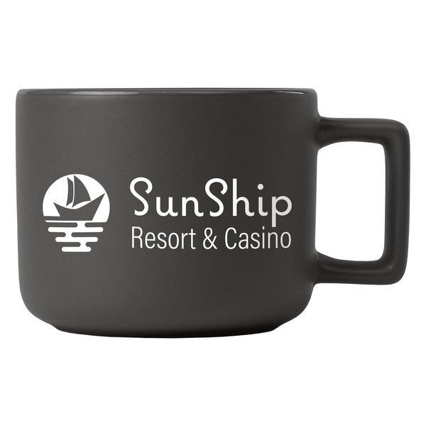 Café Virtuoso Ceramic Mug with Bamboo Lid, 12oz.