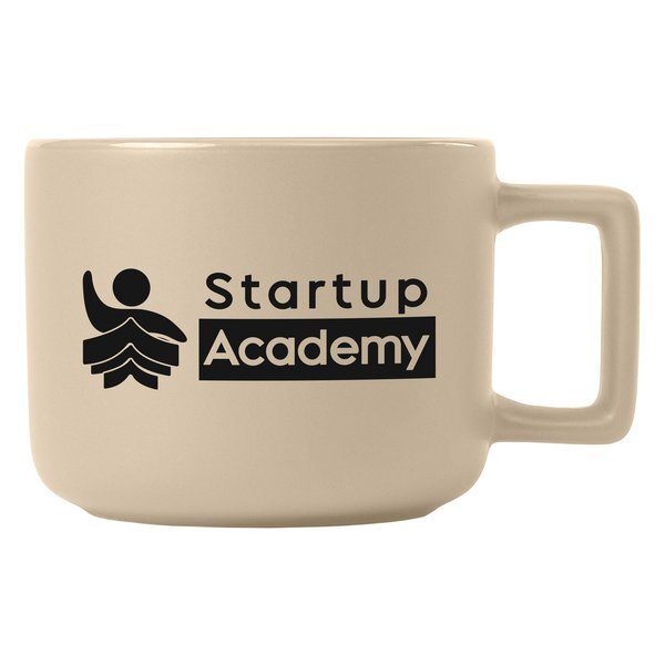 Café Virtuoso Ceramic Mug with Bamboo Lid, 12oz.