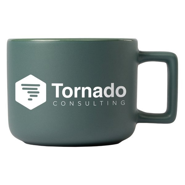 Café Virtuoso Ceramic Mug with Bamboo Lid, 12oz.