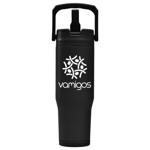 Polar Duo Double-Wall Recycled Stainless Steel Tumbler with Storage Base, 32oz.