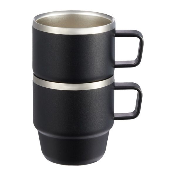 Doppio Stackable Recycled Mug Set, 6oz.