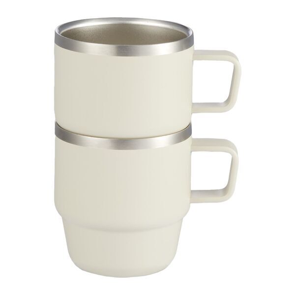 Doppio Stackable Recycled Mug Set, 6oz.