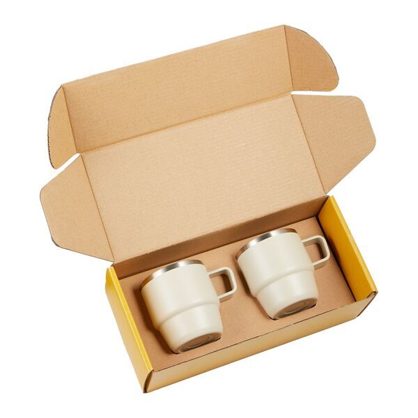 Doppio Stackable Recycled Mug Set, 6oz.
